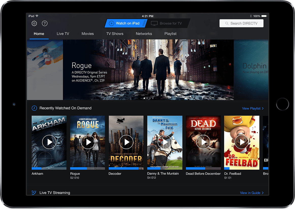 DIRECTV Tablet App (Watch)