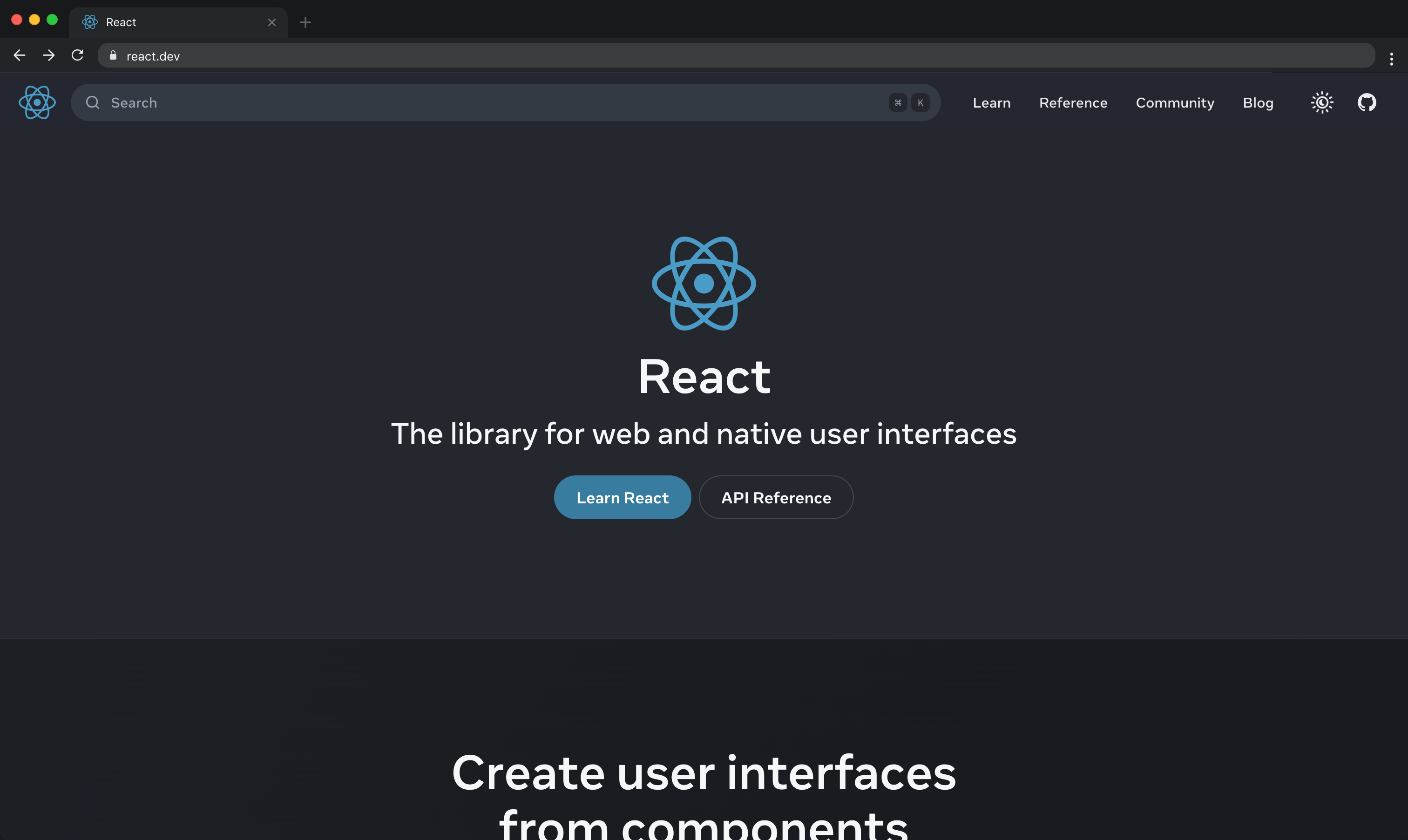 React.dev (Homepage)